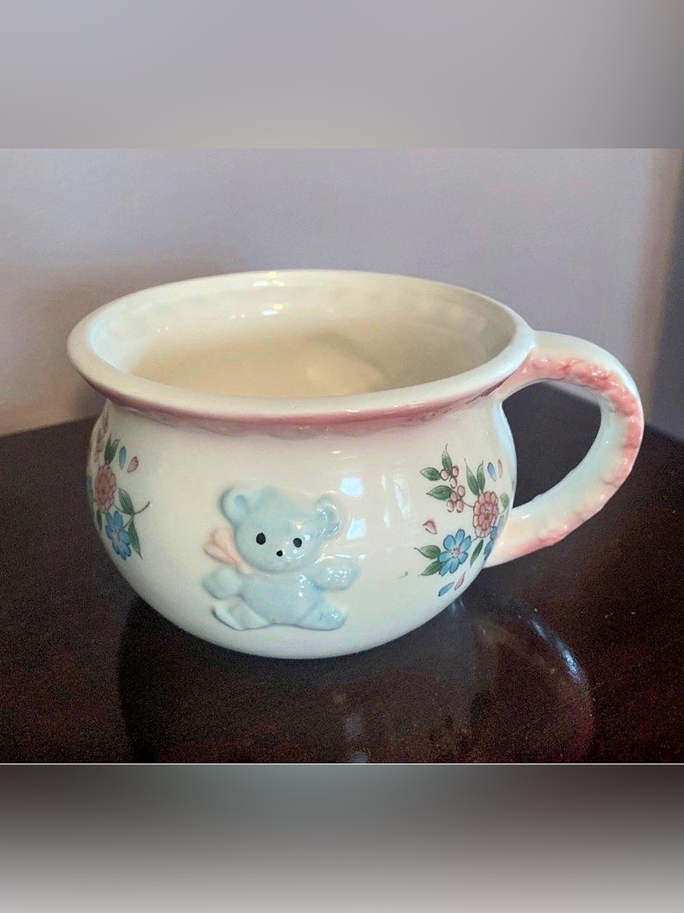 Vintage MCM INARCO Japan Baby Shower Gift Mug Planter Cup Nursery Kitsch Kawaii